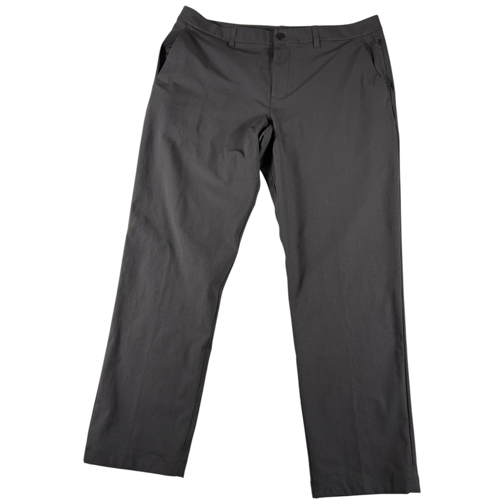 Lululemon Commission Pants Mens 37x31 Gray Straight Stretch Premium Workwear
